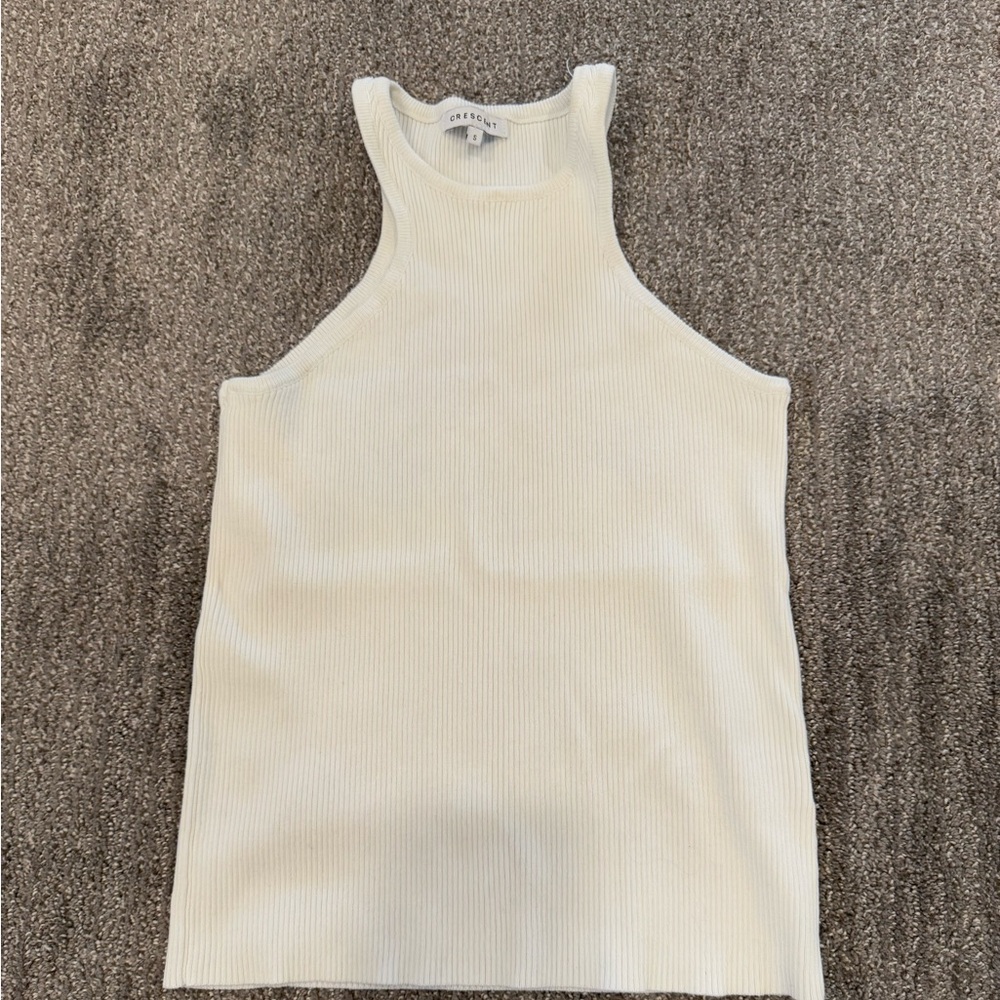 Crescent high neck tank, size small